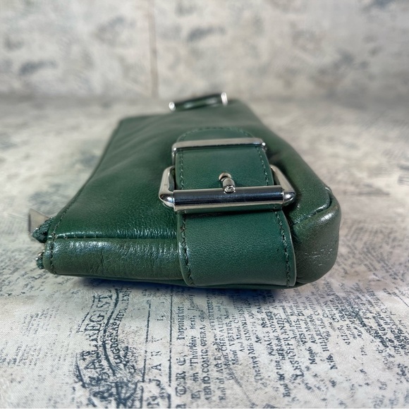 banana republic leather clutch bag with 2 buckles on front - Picture 4 of 11